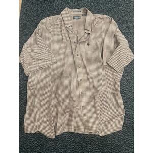 Knights Sportswear Men's 3XLT Plaid Short Sleeve Button Shirt